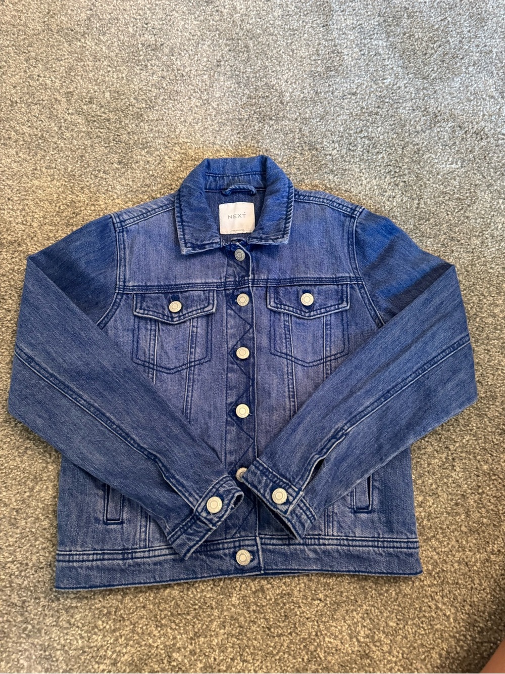 Next girls Blue Denim Jacket with Button Front Age 12 NWOT